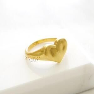 Madewell Heart Signet Ring Size 8